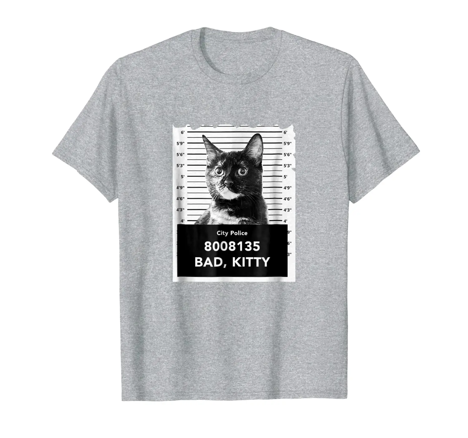 

Tortie Cat Bad Kitty Funny Cat Tshirt Mug Shot 8000135
