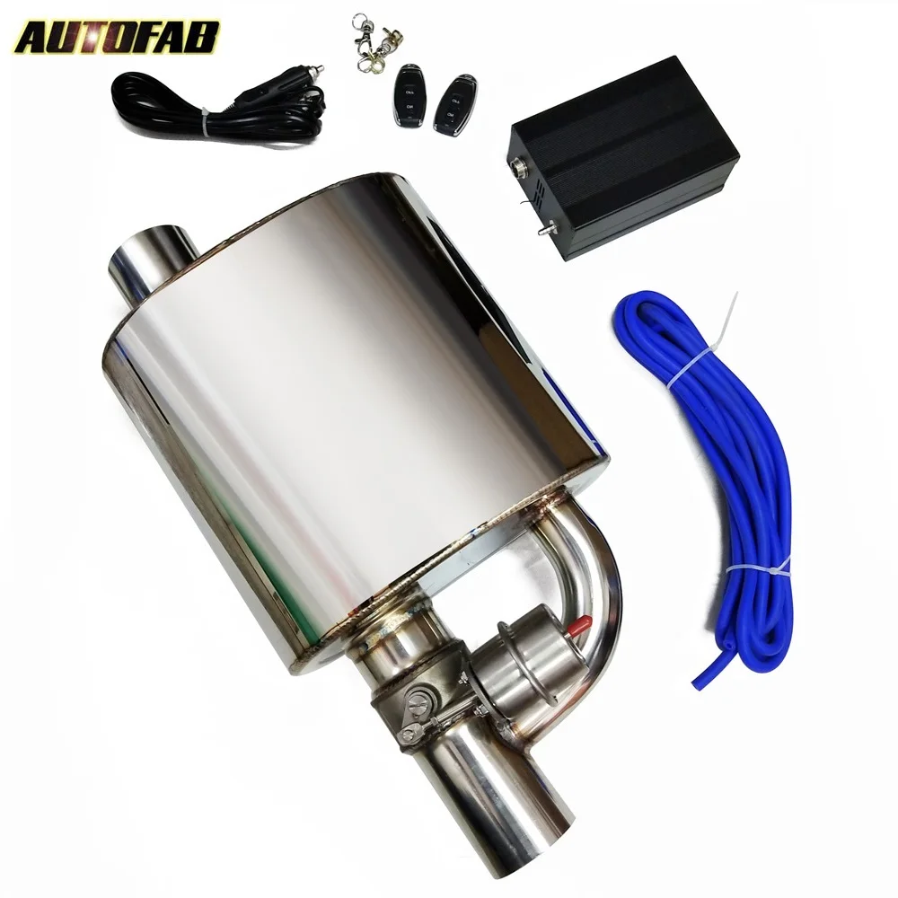 

AUTOFAB Electric Exhaust Muffler With Wireless Remote Controller Dump Valve Exhaust Cutout Size: 2"/2.25"/2.5"/2.75"/3" EPQDMF
