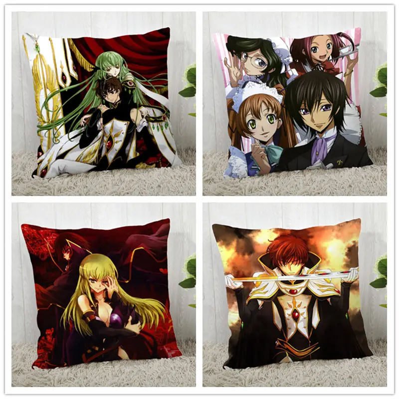 Изготовленный На Заказ CODE GEASS Lelouch of the Rebellion подушка чехол s Молнии Подушка Чехол