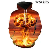 new 3d spring sweatshirt atomic bomb effect printing childrens hoodie fashion streetwear top mens and womens pullovers