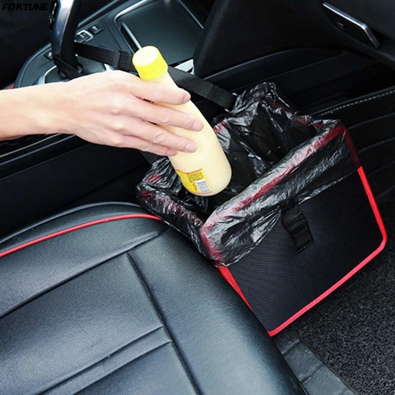 

Large Capacity Foldable Car Dustbin Garbage Bag Car Trash Can Waste Basket Car Seat Back Rubbish Bin Sundries Storage Holder