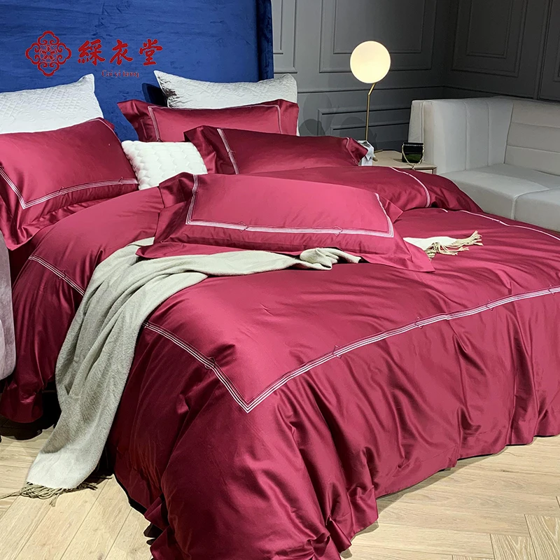 

2020NEW Bedding Sets silk satin Fabric Luxury duvet cover set Twin Queen King size bed sets Solid color Bedclothes sets