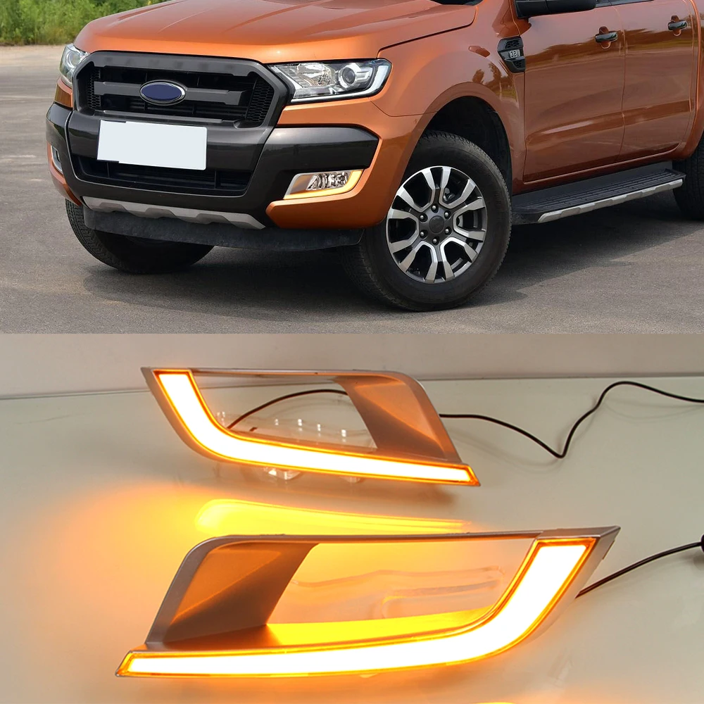 2 предмета в комплекте для Ford Ranger T6 обновление 2015 2016 2017 2018 светодиодный DRL Дневной