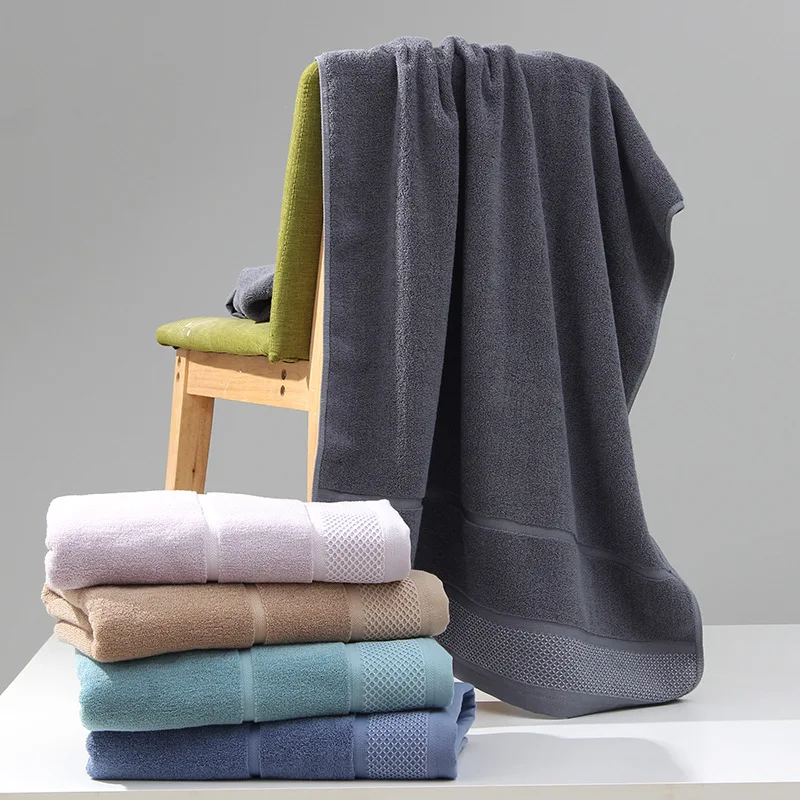 

Plain cotton bath towel, soft and absorbent thick bath towel