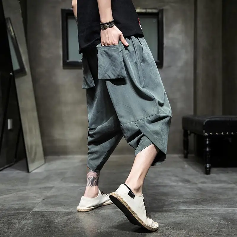 

Men Harajuku Style Sweatpants Men Streetwear Harem Pants Mens Summer New Elasticated Waist Jogging Pants Male Large Size M-5XL