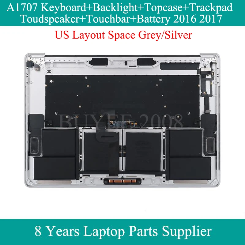 

Original A1707 topcase Assembly For Macbook Pro Retina 15.4" A1707 US Keyboard Backlight Topcase Trackpad Touchbar Battery