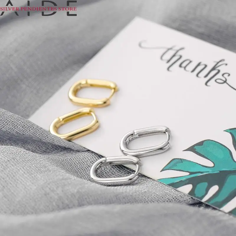 

Женские серьги-кольца из серебра 925 пробы с геометрическим рисунком