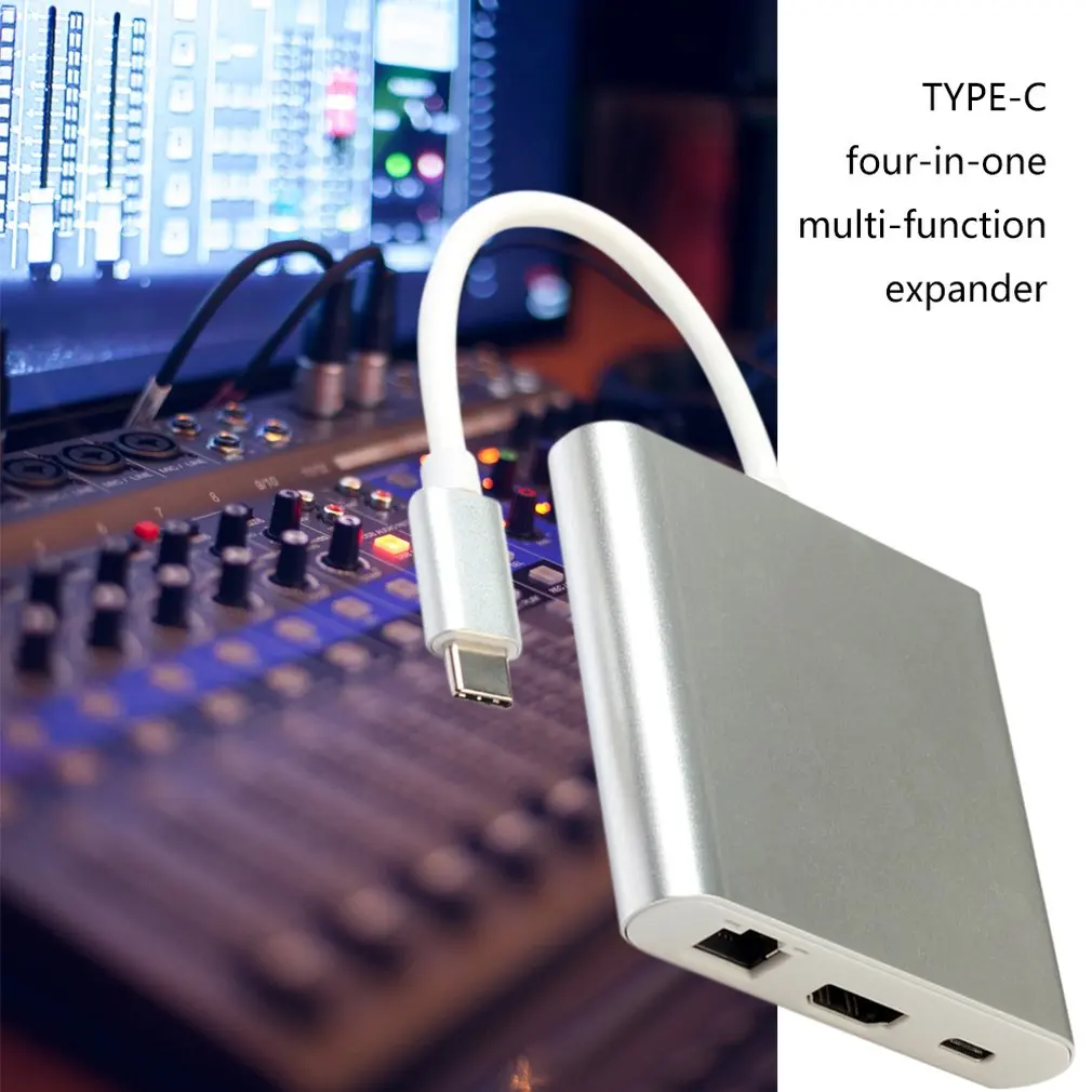 Преобразователь type-C в Hdmi 4 K Rj45 Usb 3 0 1 Usb-C многофункциональный удлинитель