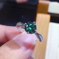 fine fashion jewelry green natural amber rings for women diamant bizuteria anillos de pure emerald gemstone resizable gift rings