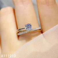 kjjeaxcmy fine jewelry 925 sterling silver inlaid mosang diamond gemstone ladies ring support detection popular