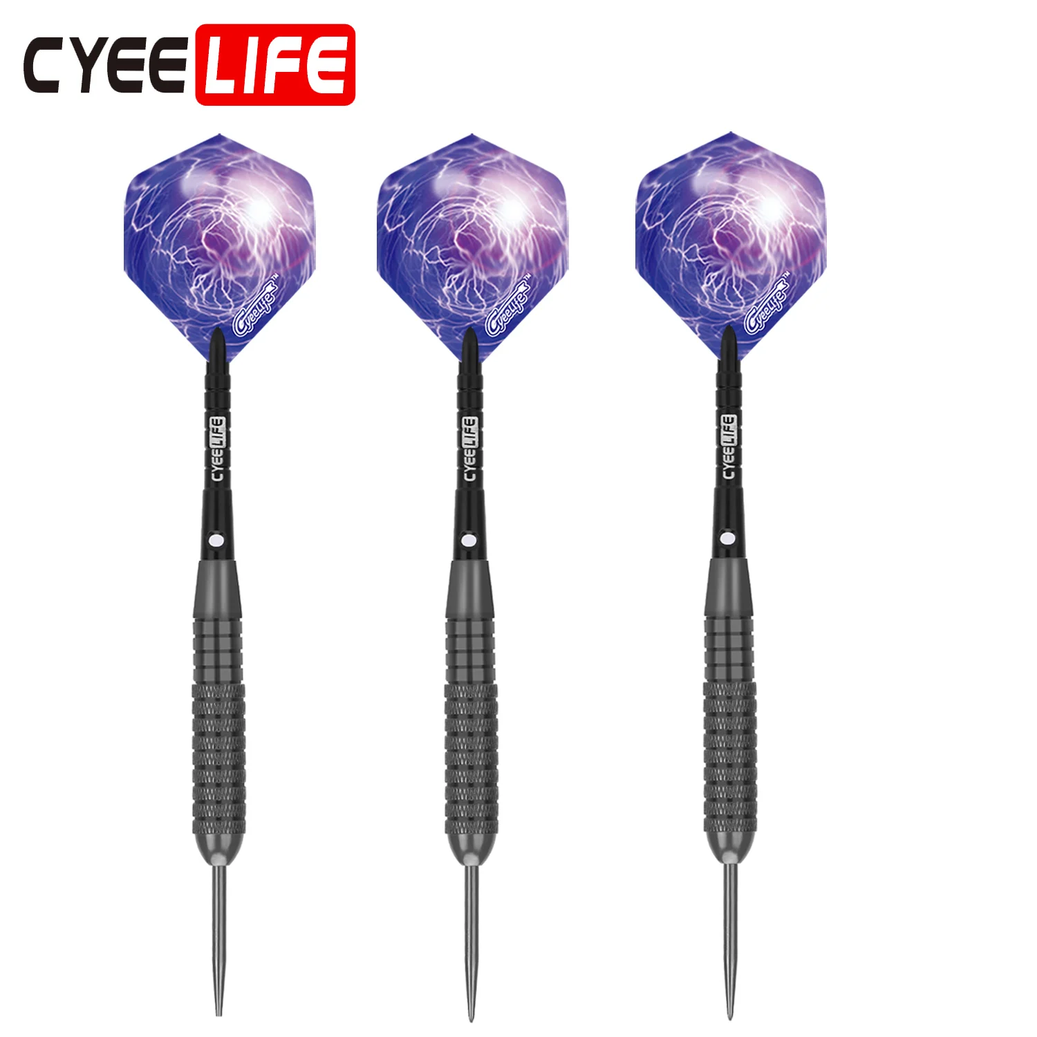 

CyeeLife 22G Professional Hard Steel Tip Nickel Plated Darts 3PCS Aluminium Shaft Broken-resistant Home Adult Entertains Premium