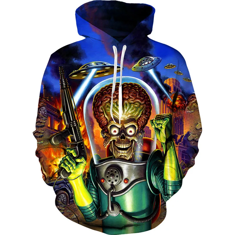 

Autumn Winter Fashion Stylish 3D Sweatshirts Men/Women Hoodies With Hat Printed Hooded Top plus size 5XL