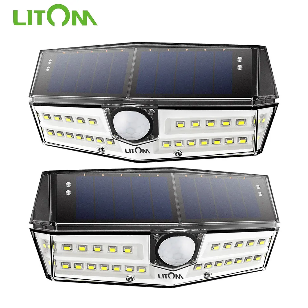 Модернизированный водонепроницаемый солнечный светильник LITOM IP67 30 светодиодный