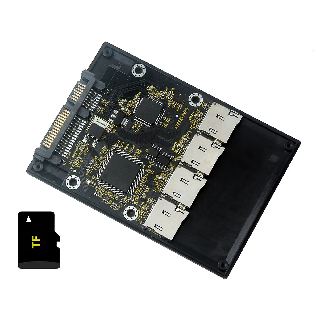 Новый адаптер карты Micro SD TF для SATA с разъемом 22pin, корпусом HDD 2.5" с RAID 0, поддержка нескольких карт.