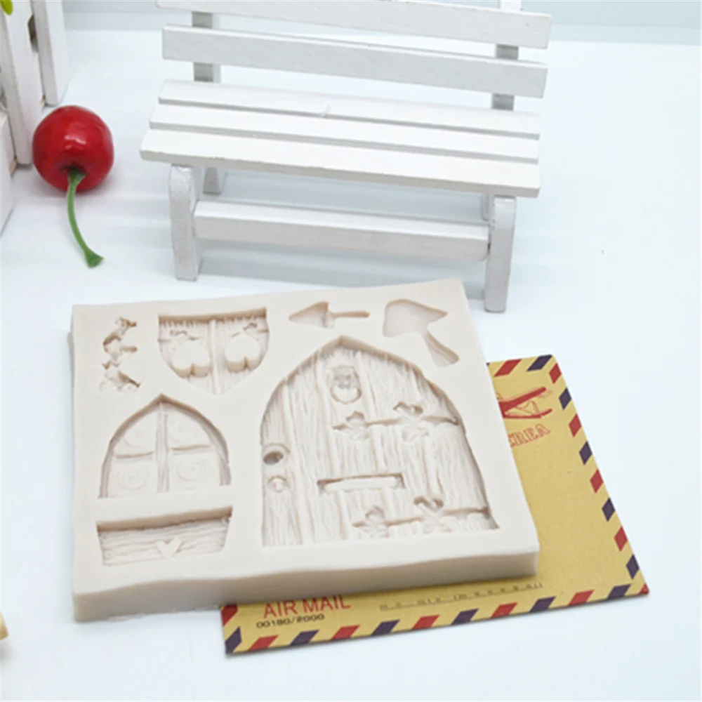 

1pc House Windows Silicone Resin Cake Molds Fondant Mold Cake Decorating Tools Pastry Kitchen Baking Accessories FTM020
