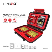 lensgo kh 8s memory card case material abs pcrubber shatterproof waterproof dust proof organizer box small and easy to carry