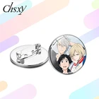 CHSXY горячее аниме Юрий! Броши-иконки на льду Виктор Никифоров, серебристая брошь из кабошона, Значки для косплея