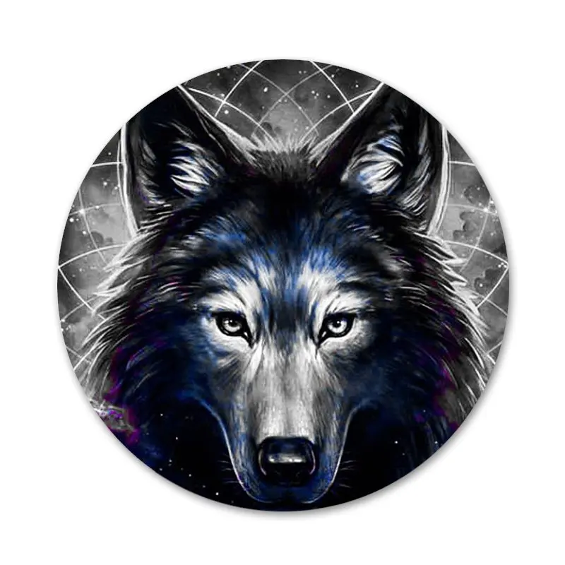 Значки &quotВолк&quot значки &quot металлические для телефона|Значки| |