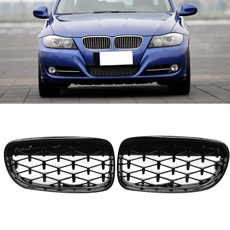 

Car Front Kidney Grill Diamond Meteor Grill for-BMW 3 Series E90 E91 2009-2012