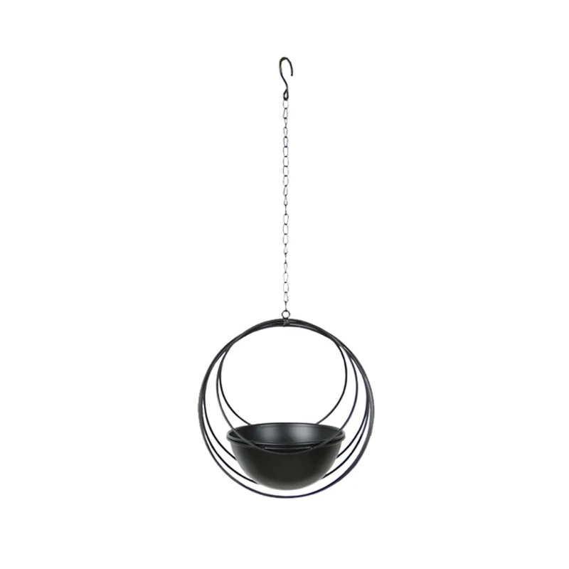 

Geometric Iron Plant Hanger Hanging Basket Ceiling Flower Pot Holder Decoration P82C