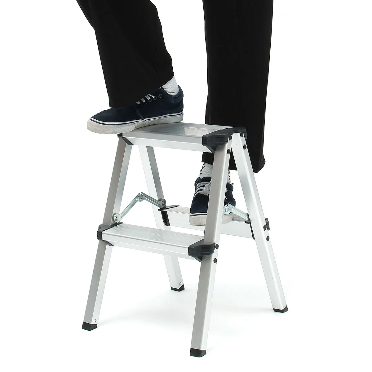 Кухня лестницы Двусторонняя лестница 150 кг максимальная нагрузка 2 шаг табурет