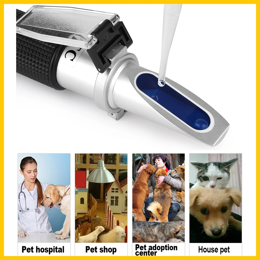 RZ Refractometer Clinical Medical House Pet Dog Cat Protein Serum Plasma Hemoglobin Tester Urine Specific Gravity RZ126 | Инструменты