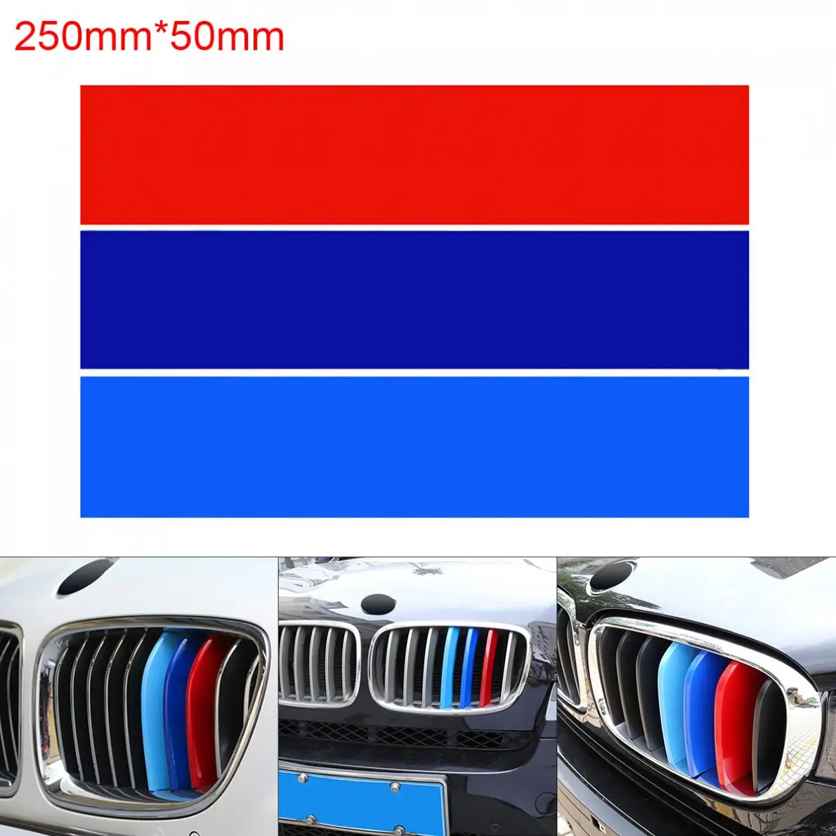 1 комплект ПВХ передняя решетка полосы наклейки м мощность спортивные для