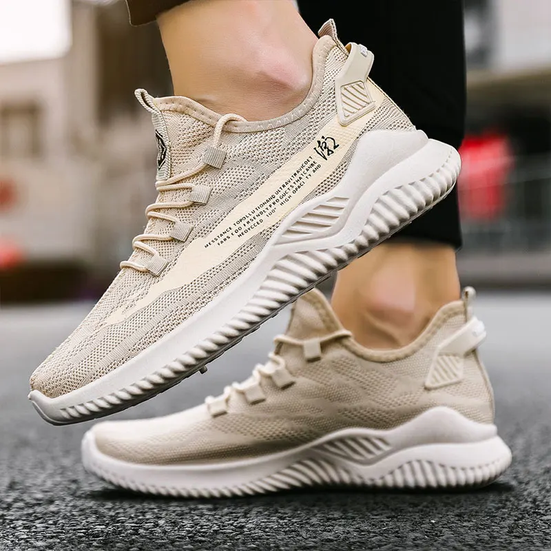 

Fashion Men Sneakers Mesh Casual Shoes Lac-up Mens Shoes Lightweight Vulcanize Shoes Walking Sneakers Zapatillas Hombre