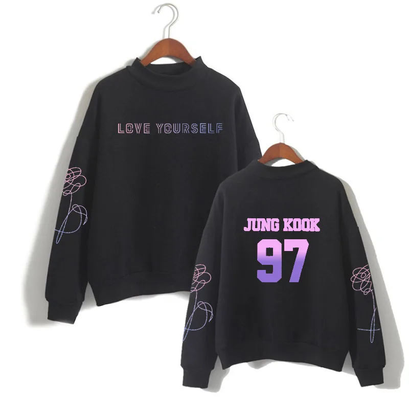 Bangtan Boys K-pop Одежда harajuku kpop bangtan Love Yourself свитшот с надписью Rap Monster JIN SUGA J-HOPE JIMIN V jUNG |