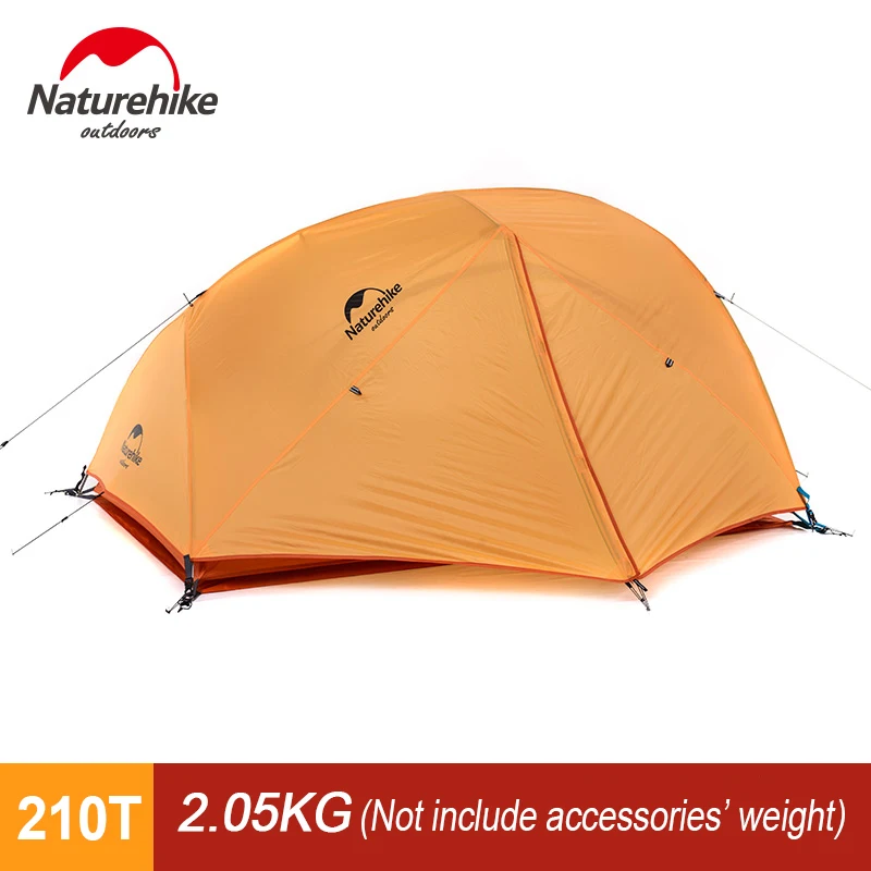 Günstig NatureHike Neue Verbesserte Stern-Fluss 2 Person 4 Saison Outdoor Camping Wandern Zelt Doppel-schicht Wasserdichte Zelt W/matte NH17T012-T