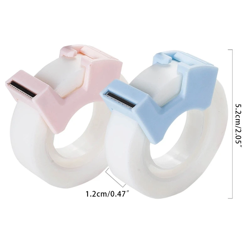 

YYDS Set of 2Pcs 0.5'' Invisable Tape Book Paper Repaire Tape with Reusable Tape Cutter School Office Warehouse Home Supplies