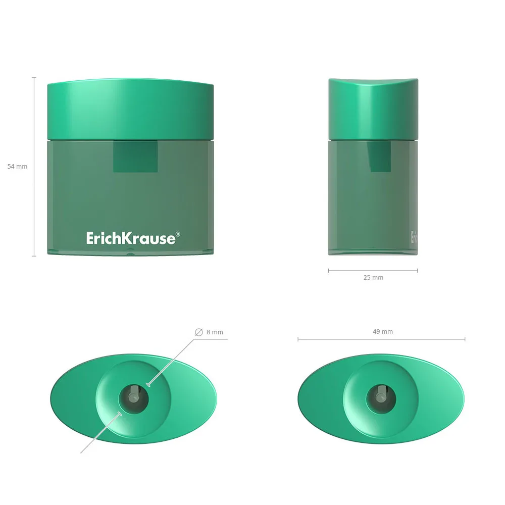 Пластиковая точилка ErichKrause Smart&Sharp с контейнером цвет корпуса ассорти (в коробке