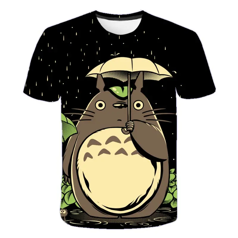 

Summer t shirt Funny Children 3D Printed T-shirt Anime Ghibli Totoro T-shirt Short Sleeve Hippie Comfortable Breathable Tops