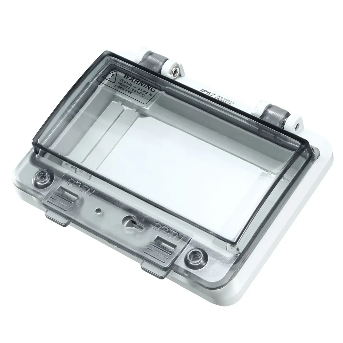 

UXCELL Waterproof Box IP67 ABS Transparent Cover Power 5 Way Distribution Protection Box for Circuit Breaker Indoor on The Wall