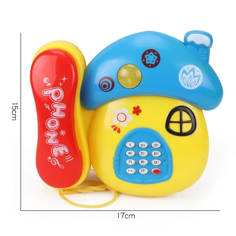 

HATOSTEPED children Kids Phone Music Light Cartoon Telephone Sounds Toys Baby Phone Toy Gift For Learning Education Random Color