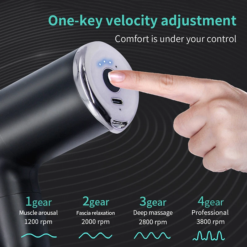 Электрический массажный пистолет для глубоких мышечных тканей ударный