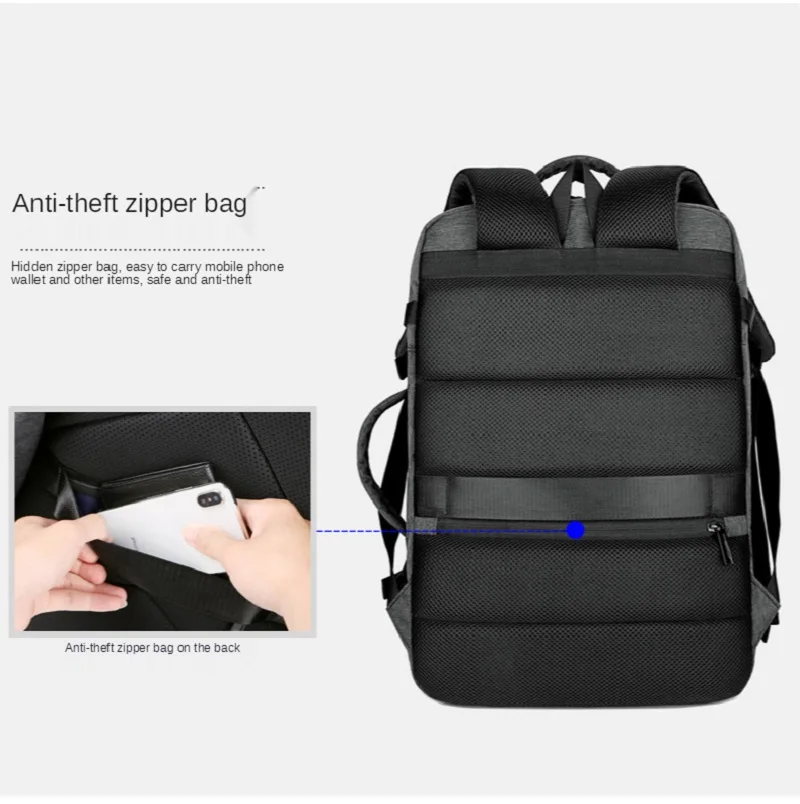 

Extended Business backpack Men large capacity Laptop Backpack Anti-theft travel bag USB charging 39L School Backpack HOT Mochila