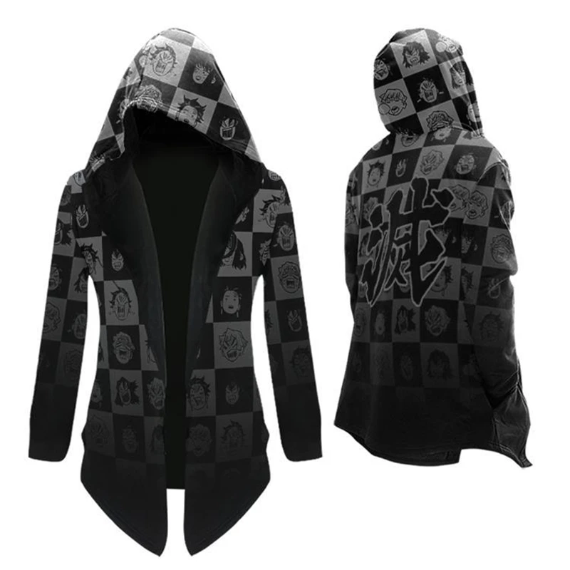 

Kimetsu No Yaiba Cosplay Cloak Hoodie Jacket With Hat Windbreaker Coat Anime Adult COS Clothing Christmas Halloween Gift Ms Men