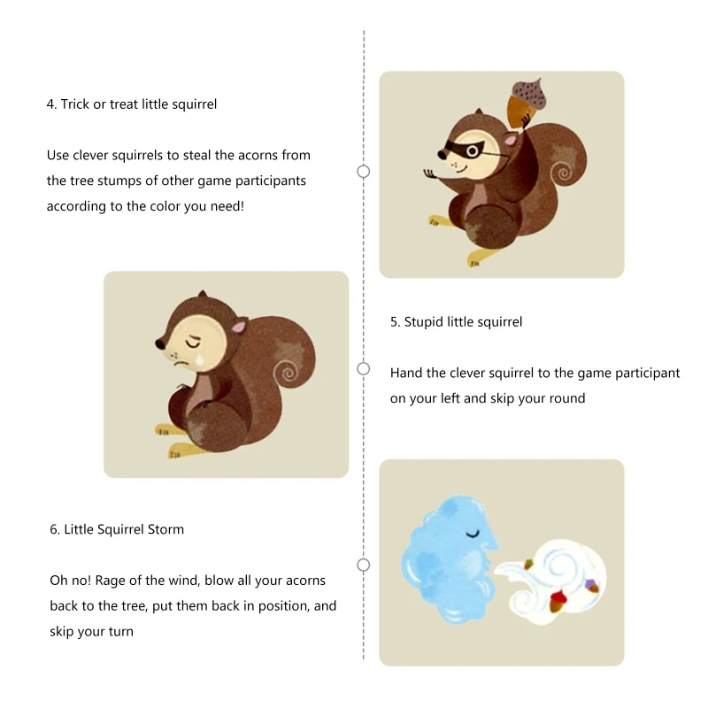 

Squirrel Picking Acorn Game Color Classification Multiplayer Game Puzzle Fun Toy BX0D