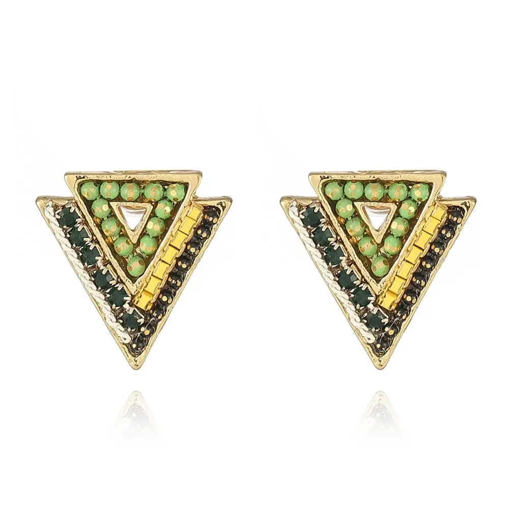 Модные серьги гвоздики треугольной формы из цинкового сплава|Серьги-гвоздики| |