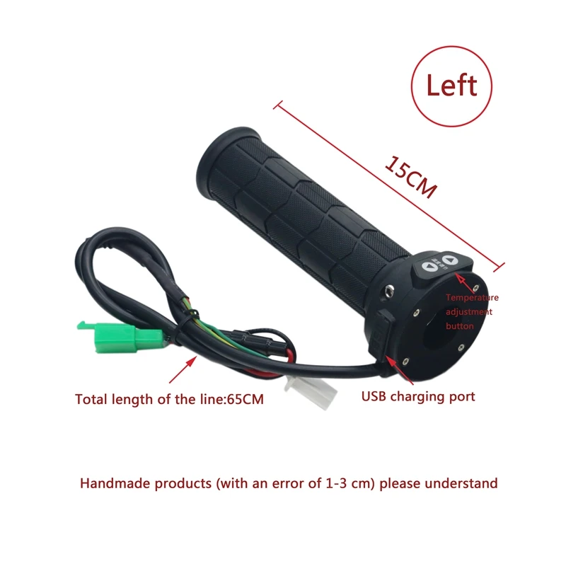 Нагревательные ручки для мотокросса 12 В 22 мм регулируемая резиновая заслонка