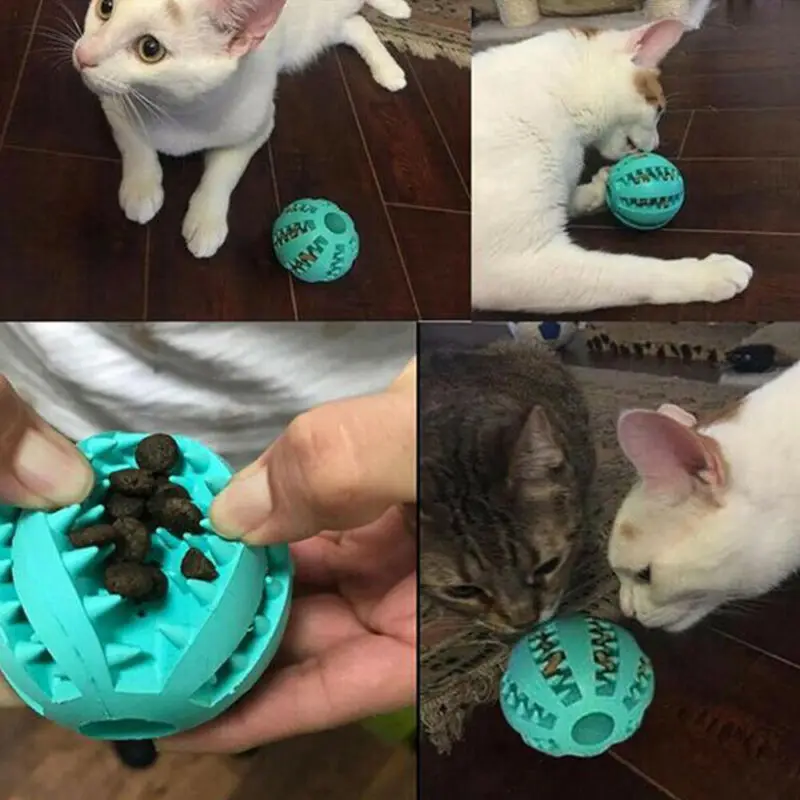 2020 Pet Feeding Toy Ball Rubber Chewing Gum Holder Dog Puppy Cat Training Dental Colorful | Дом и сад