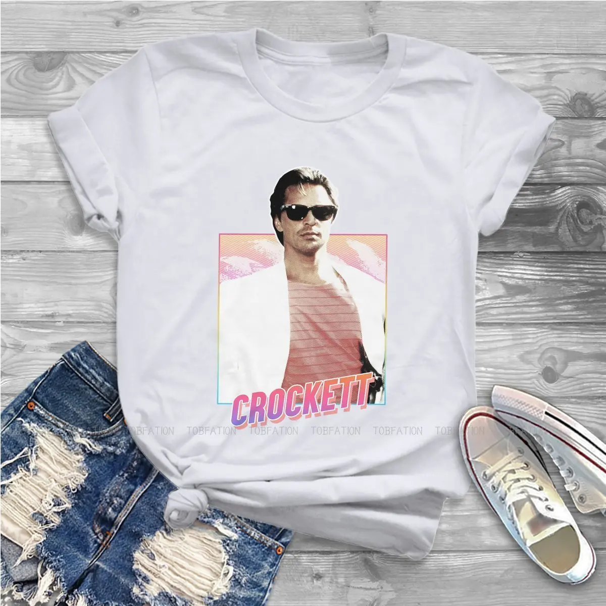 Футболка Crockett для девочек Майами удобная рубашка в стиле хип-хоп с коротким