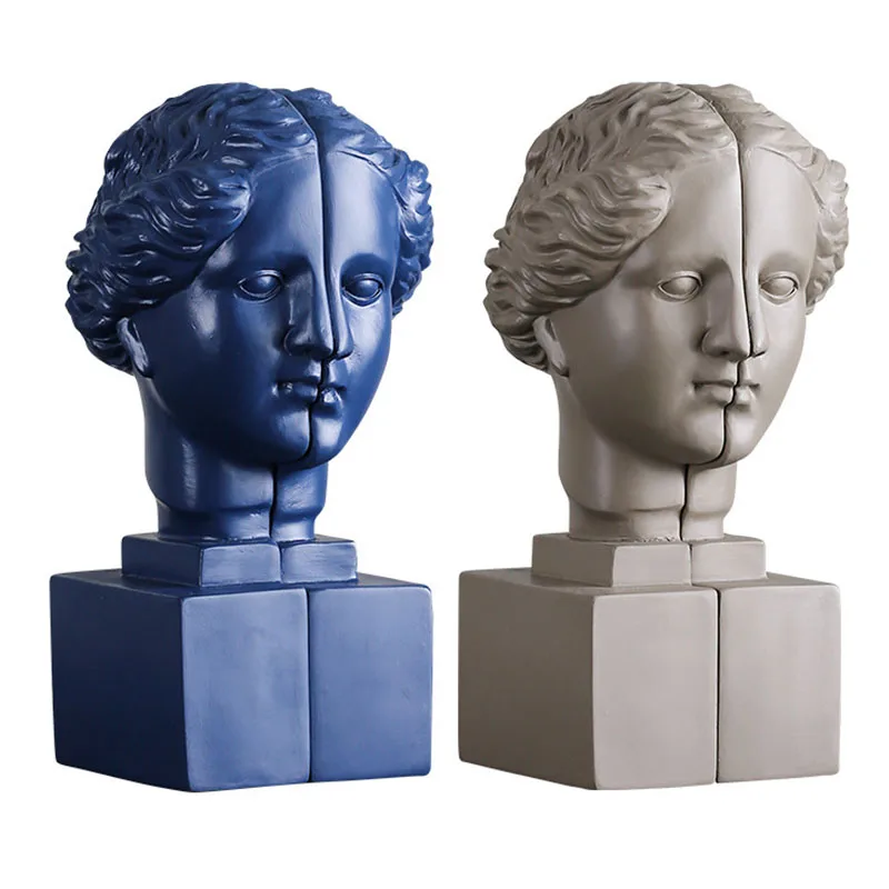 

Nordic Abstract Sketch Statue Bookbend Office Desktop Decoration Ornaments Resin Figurines Venus Sculpture Book Stand Home Decor
