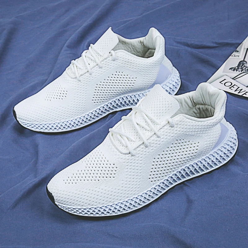 2019 легкая мужская обувь дышащая повседневная на плоской подошве мужские белые