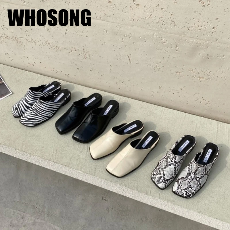 

Шлепанцы женские на квадратном каблуке, сланцы для девочек, брендовые сандалии, Уличная обувь, белые, лето 2021