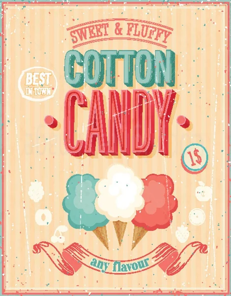 

COTTON CANDY METAL TIN SIGN POSTER WALL PLAQUE