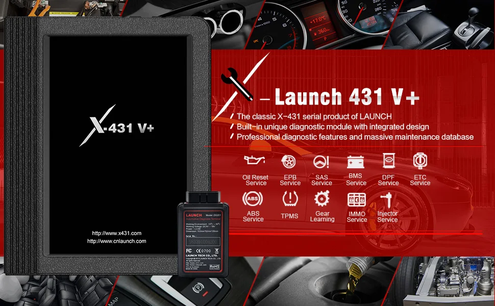 Launch X431 V+ V Plus 1" OBD Автомобильный диагностический инструмент Автомобильный сканер OBD2 Универсальный ECU кодирование PK launch x431 pro