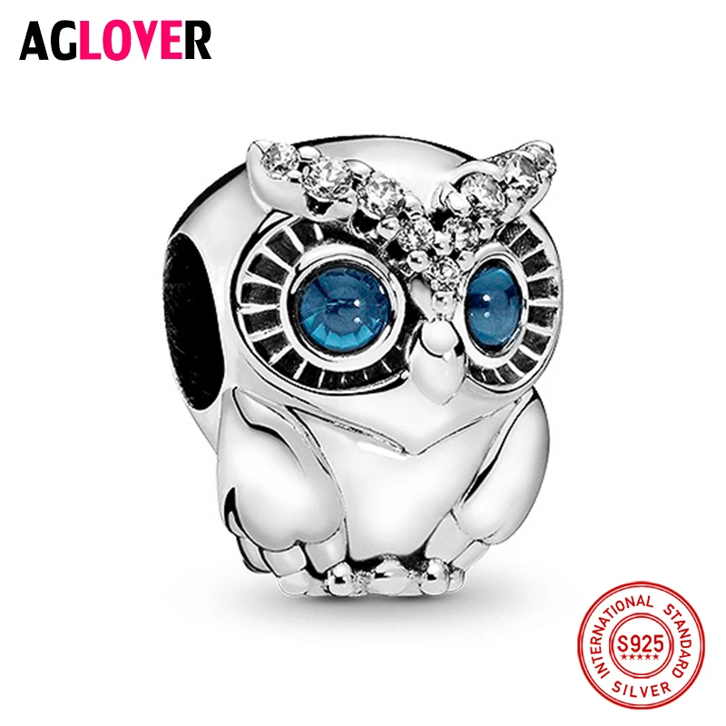 Женский браслет на ногу AGLOVER из серебра 2020 пробы с бусинами в виде совы|Ювелирная