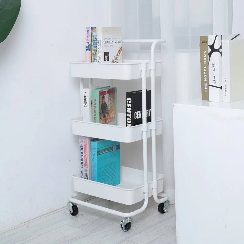 

Multifunctional household hotel with 3-layer carts durable black and white rectangular groceries multi-layer sorting and sorting